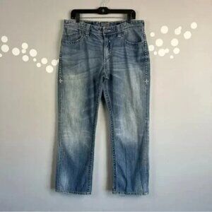 Affliction Black Premium Grant Distressed Jeans Size 34